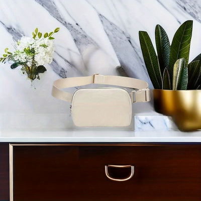 Unisex 1L Adjustable Yoga Waist Pack - High-Quality Nylon with Zipper Closure, Lightweight Crossbody Chest Bag for Travel, Hiking & Casual Sports - Multi-Functional Storage for Phone, Cosmetics, Essentials, Travel Accessory,