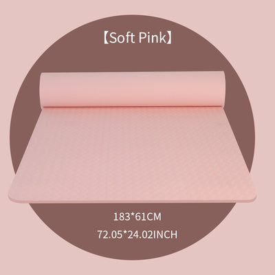 1pc Non-Slip TPE Yoga Mat - Lightweight, Quiet Exercise & Fitness Mat for Home Workouts