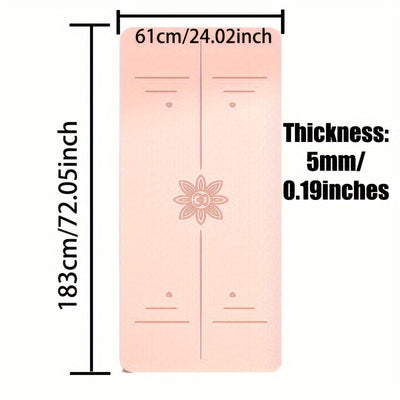 1pc TPE Non-Slip Yoga Pilates Training Mat, Home Fitness Accessories, Yoga Mat