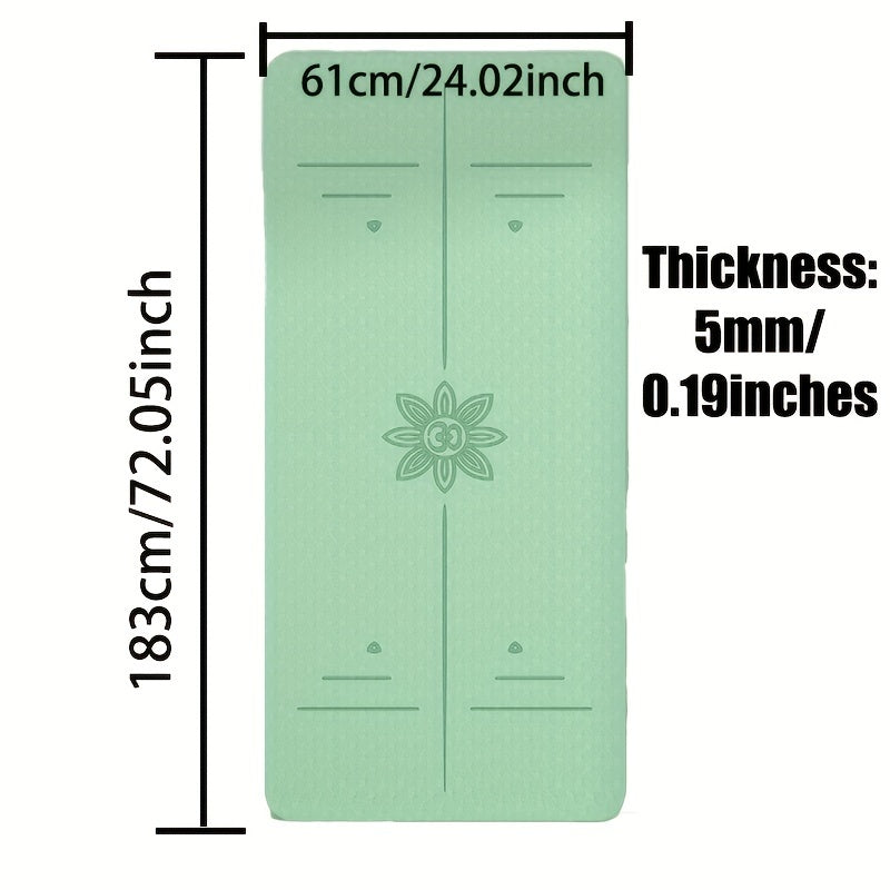 1pc TPE Non-Slip Yoga Pilates Training Mat, Home Fitness Accessories, Yoga Mat