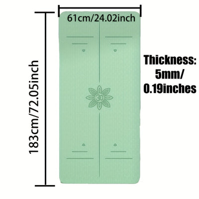 1pc TPE Non-Slip Yoga Pilates Training Mat, Home Fitness Accessories, Yoga Mat